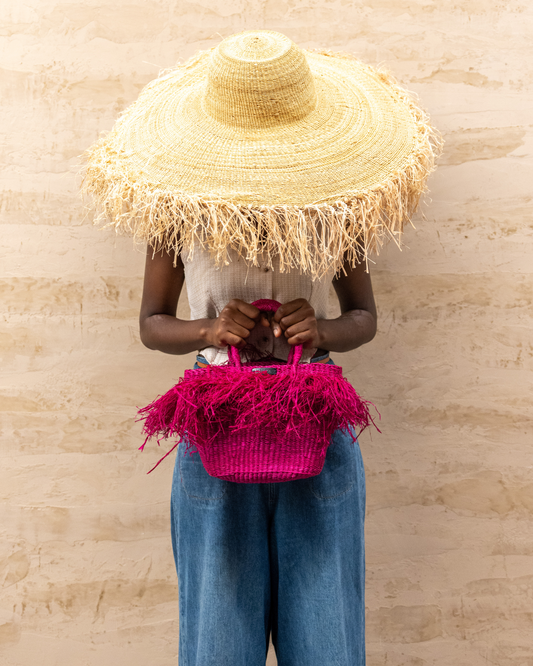 Hot Pink Fringe Bag