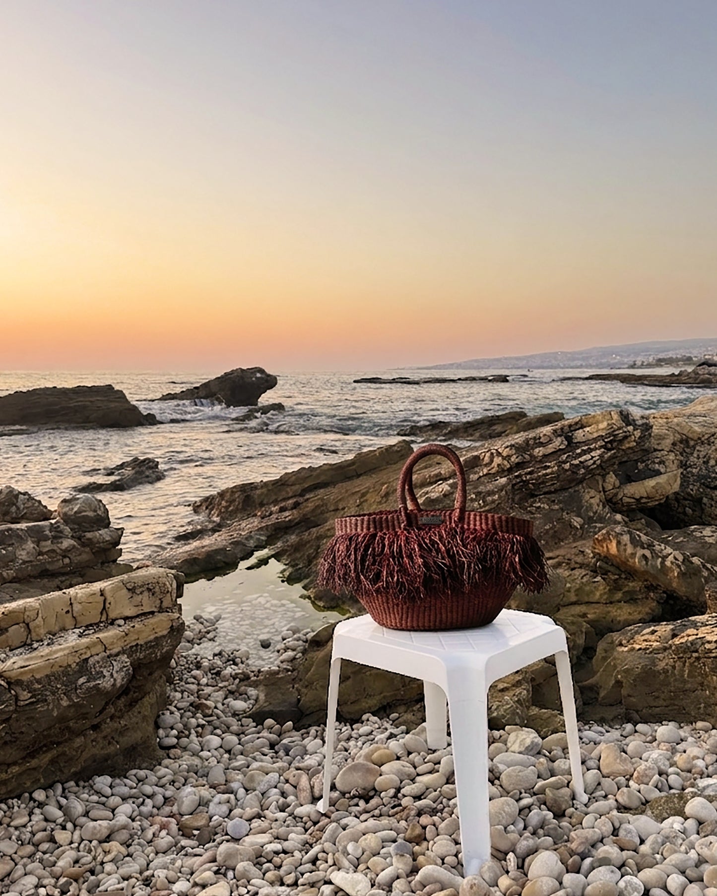 Maroon Fringe Bag