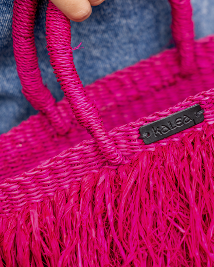 Hot Pink Fringe Bag